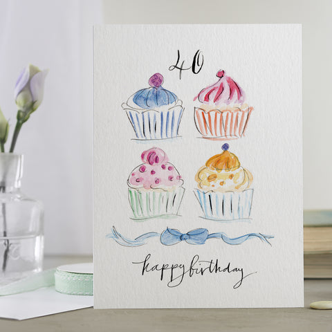 '40 Happy Birthday' Milestone Birthday Card