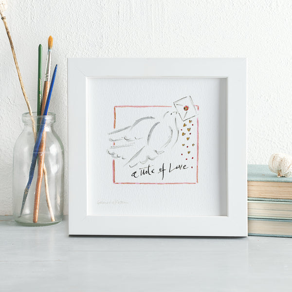'A Note Of Love' Framed Original Art