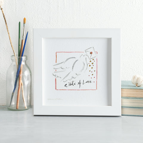 'A Note Of Love' Framed Original Art