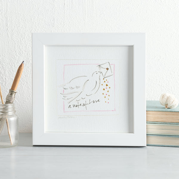 'A Note Of Love' Framed Original Art