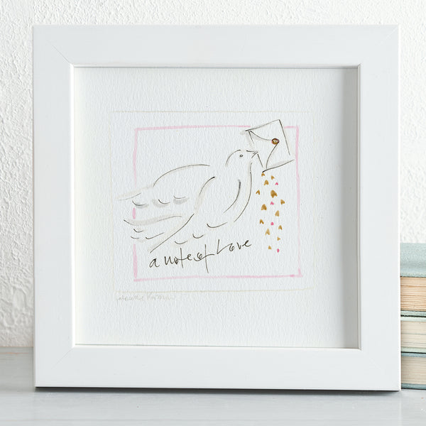 'A Note Of Love' Framed Original Art