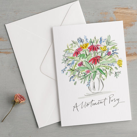 'Allotment Posy' Flower Card