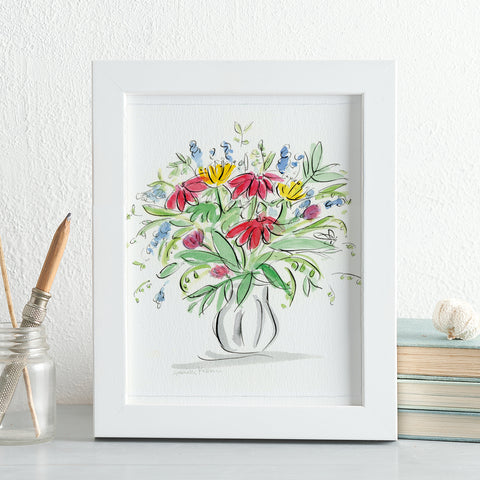 'Allotment Posy' Framed Original Art