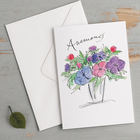 'Anemones' Flower Card