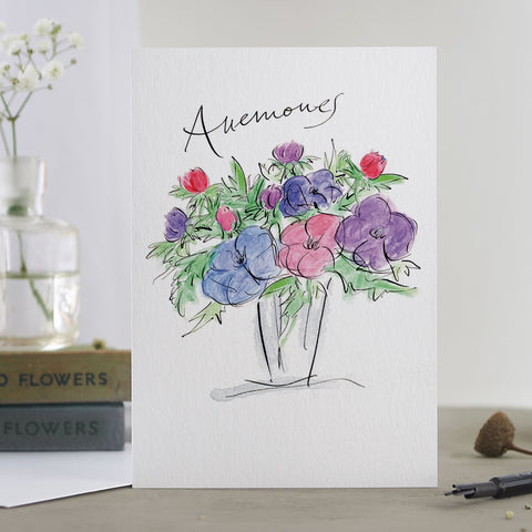 'Anemones' Flower Card