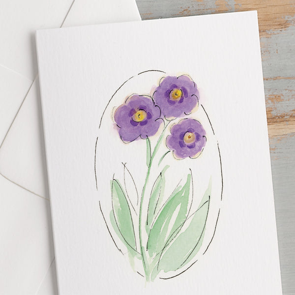 'Auricula' Spring Flower Card
