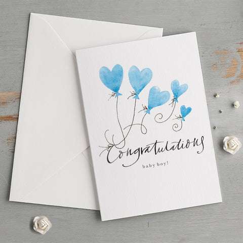 'Congratulations Baby Boy!' New Baby Card