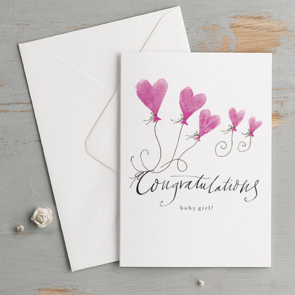 'Congratulations Baby Girl!' New Baby Card