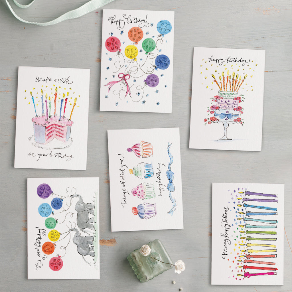 'Birthday Cards' Pack Of 6
