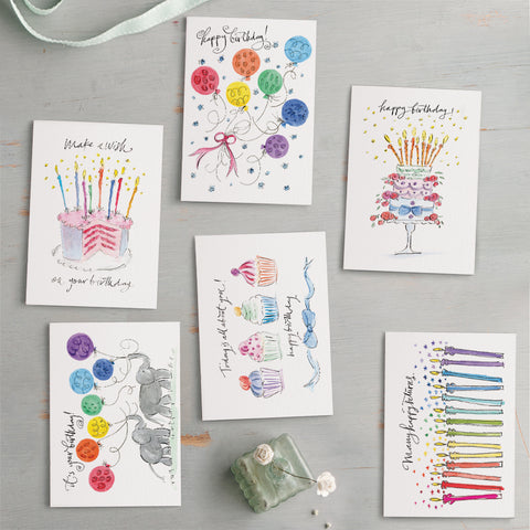 'Birthday Cards' Pack Of 6