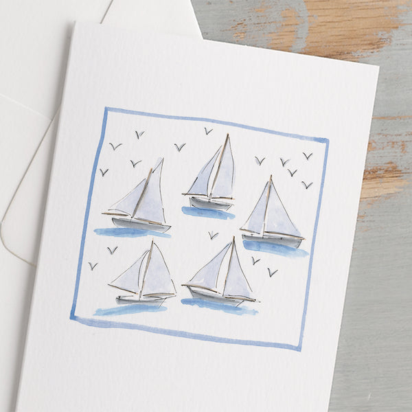 'Sailing Boats' Card