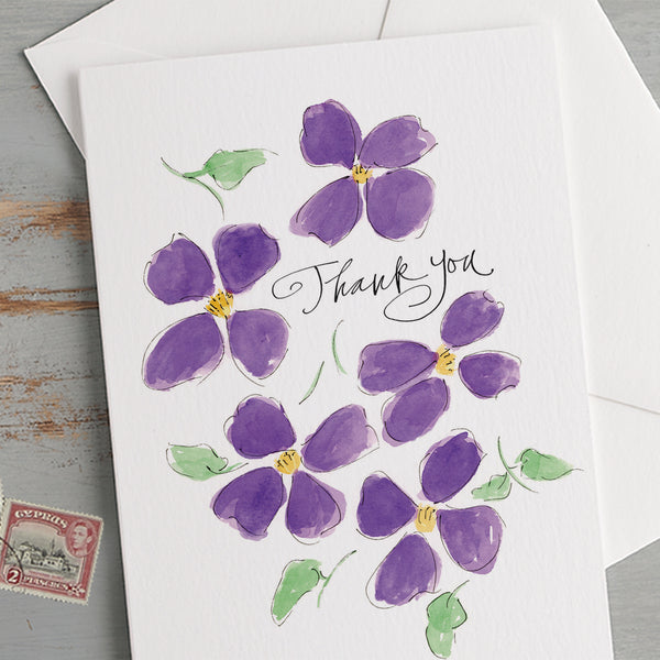 'Thank You' Clematis Card