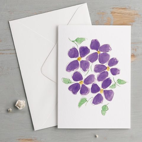 'Clematis' Summer Flower Card