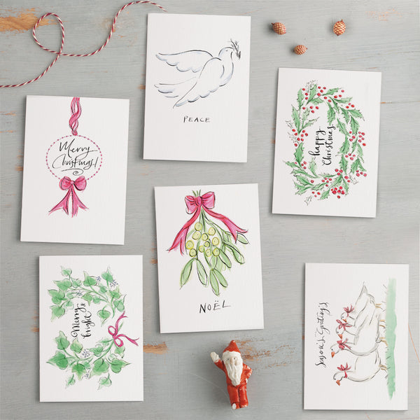 'Christmas Cards' Mixed Pack Of Six