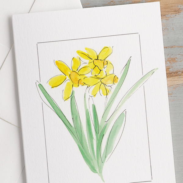'Daffodils' Spring Flower Card