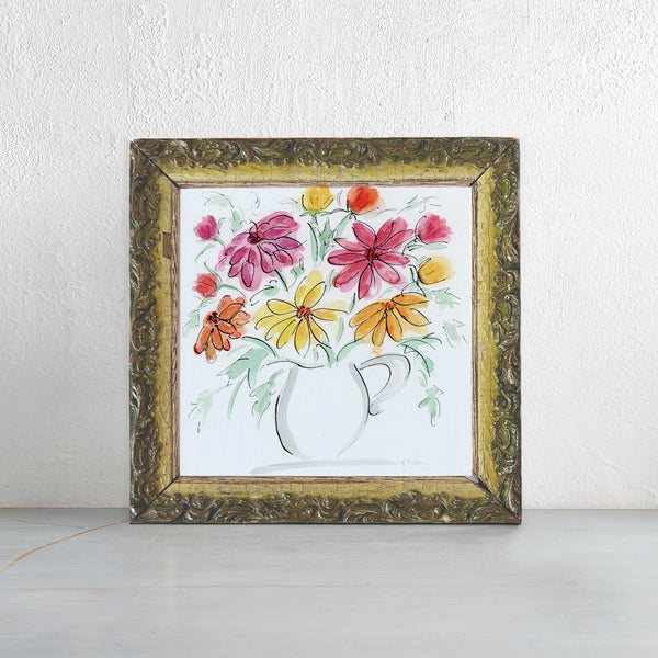 'Dahlias' Framed Original Art
