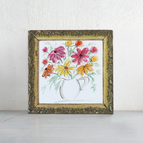 'Dahlias' Framed Original Art