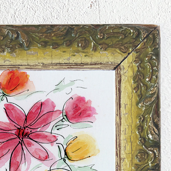 'Dahlias' Framed Original Art