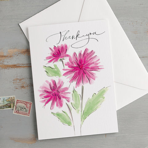 'Thank You' Dahlias Card