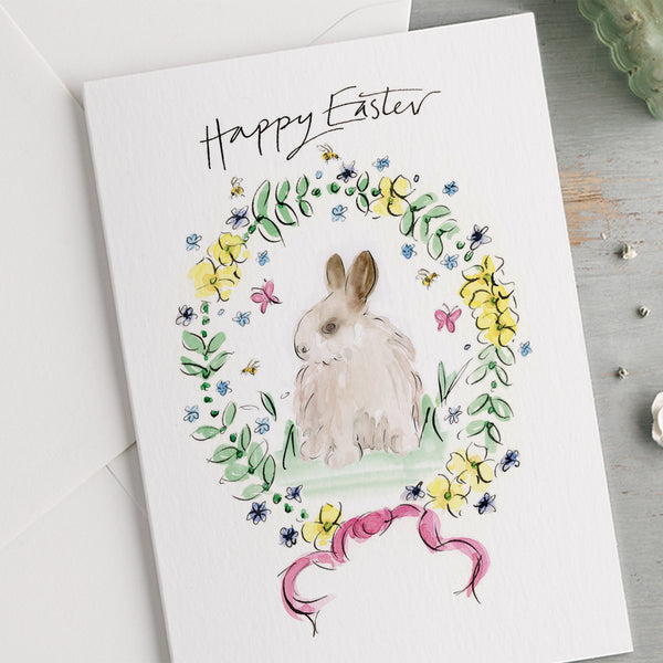 'Easter Bunny Border' Greeting Card