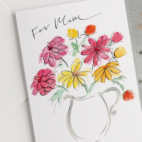 'For Mum' Dahlias Mother's Day Card