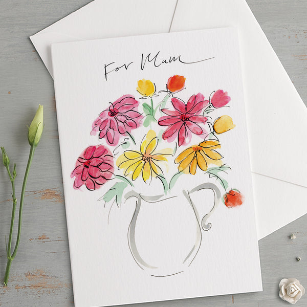 'For Mum' Dahlias Mother's Day Card
