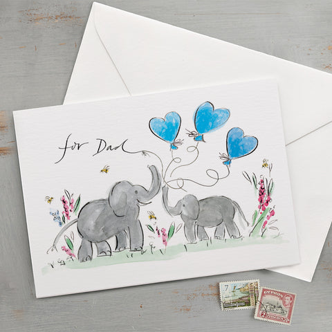 'For Dad' Elephants Dad Card
