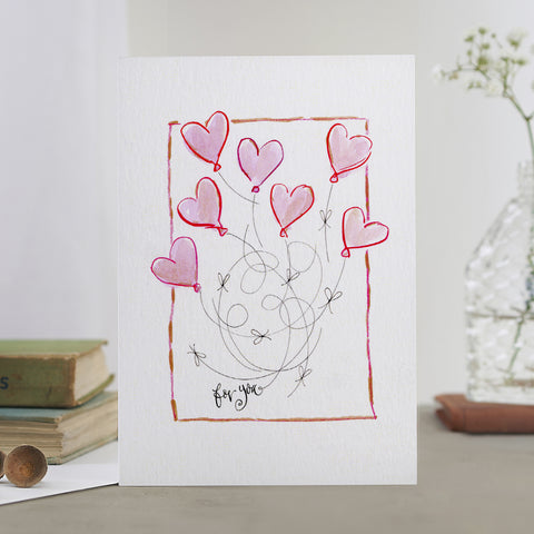 'For You' Hand Painted Printed Keepsake Card
