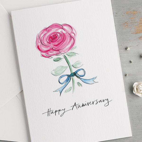 'Happy Anniversary' Romantic Celebration Card