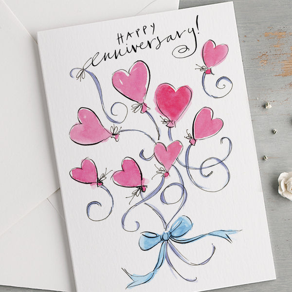 'Happy Anniversary' Balloons Celebration Card
