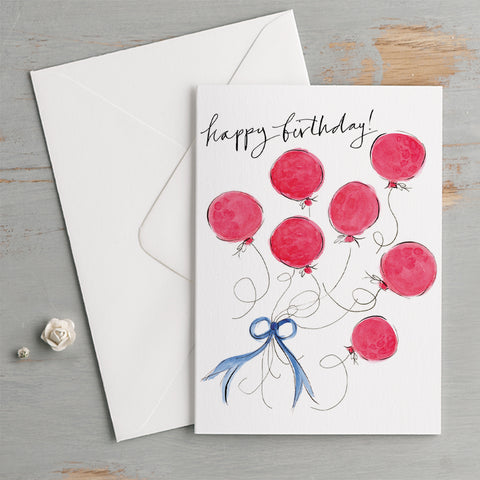 'Happy Birthday' Red Balloons Birthday Card