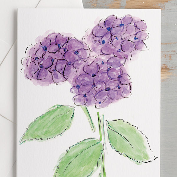 'Hydrangea' Summer Flower Card