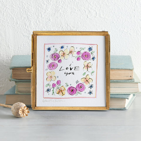 'I Love You' Petite Framed Original Art