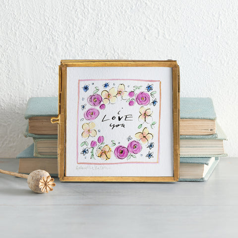 'I Love You' Petite Framed Original Art