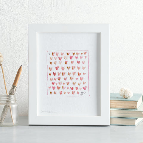 'I Love You' Hand Finished Art Print