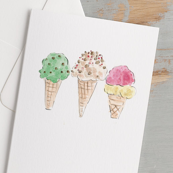 'Ice Creams' Card