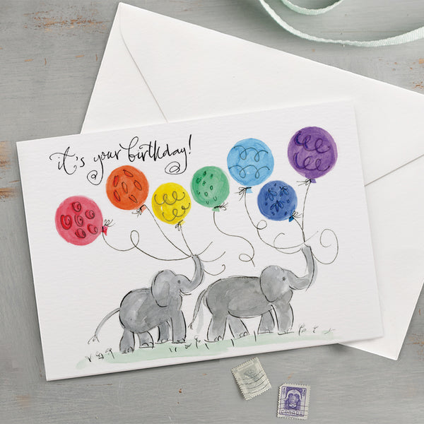 'It's Your Birthday' Elephants Birthday Card