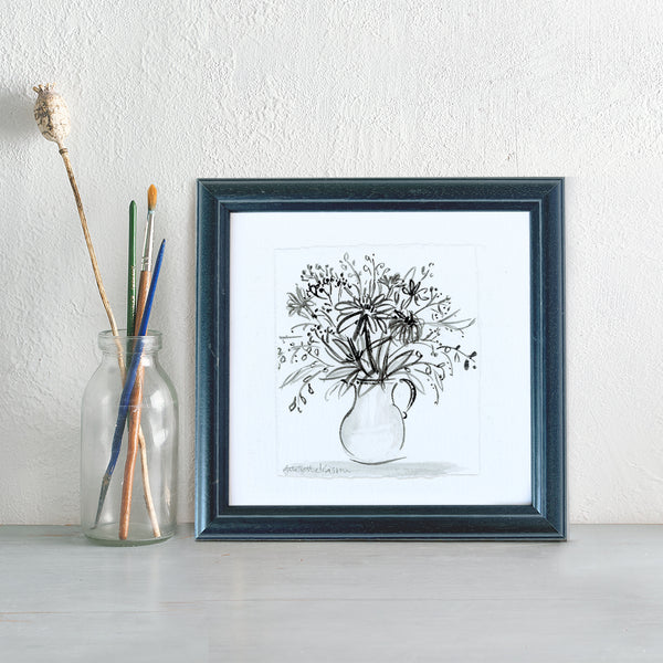 'Jug Of Flowers' Framed Original Art