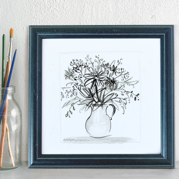 'Jug Of Flowers' Framed Original Art