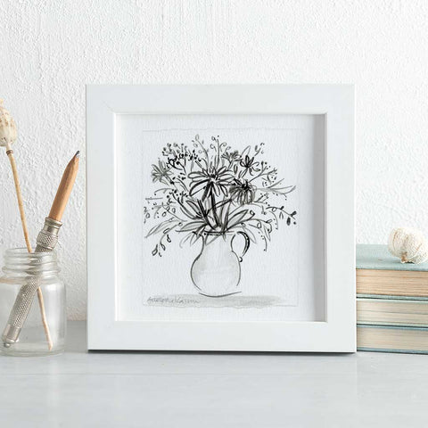 'Jug Of Flowers' Framed Original Art