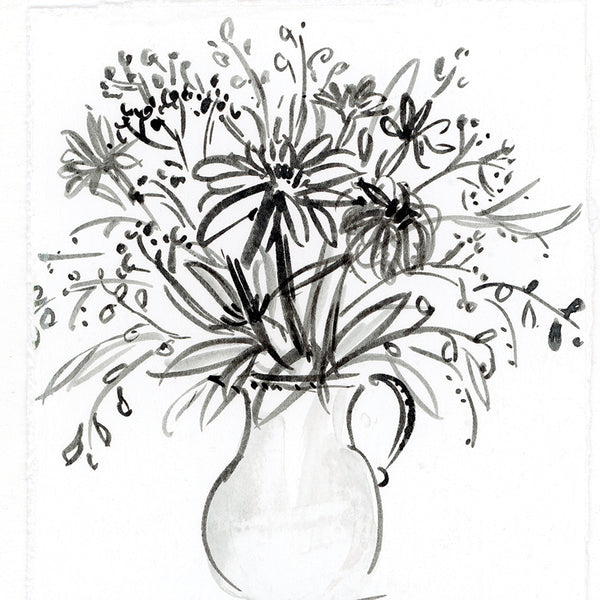 'Jug Of Flowers' Framed Original Art