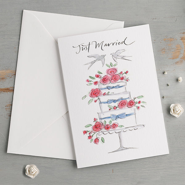 'Just Married' Wedding Card