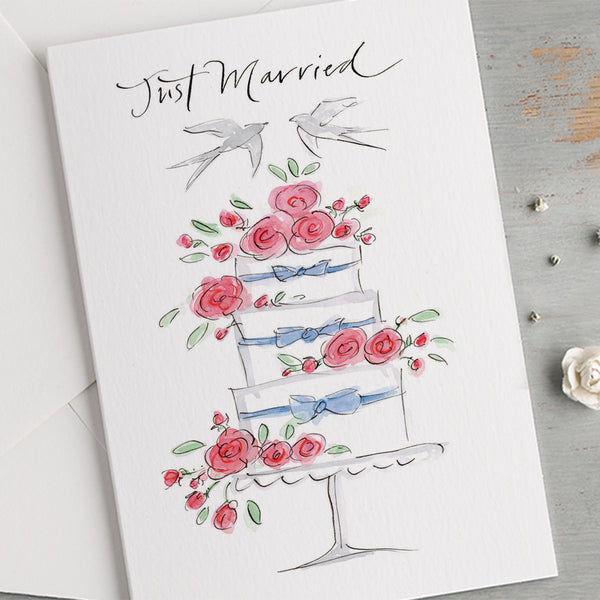 'Just Married' Wedding Card