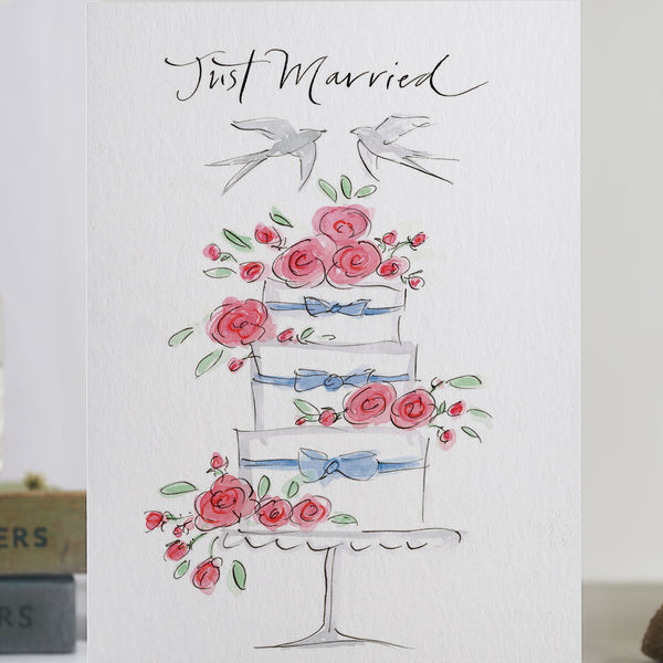 'Just Married' Wedding Card