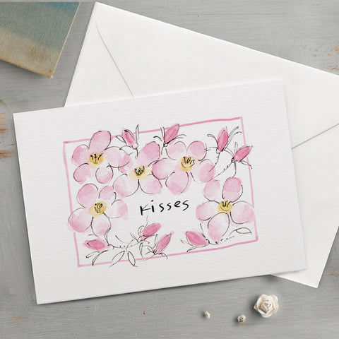 'Kisses' Roses Card