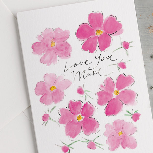 'Love You Mum' Cosmos Mother's Day Card