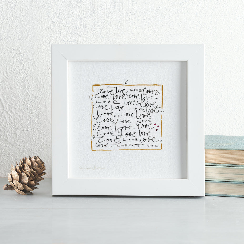 'I Love, Love, Love...You' Framed Original Art