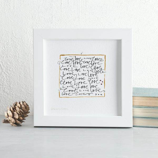 'I Love, Love, Love...You' Framed Original Art