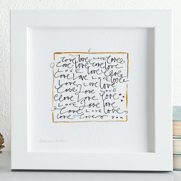 'I Love, Love, Love...You' Framed Original Art