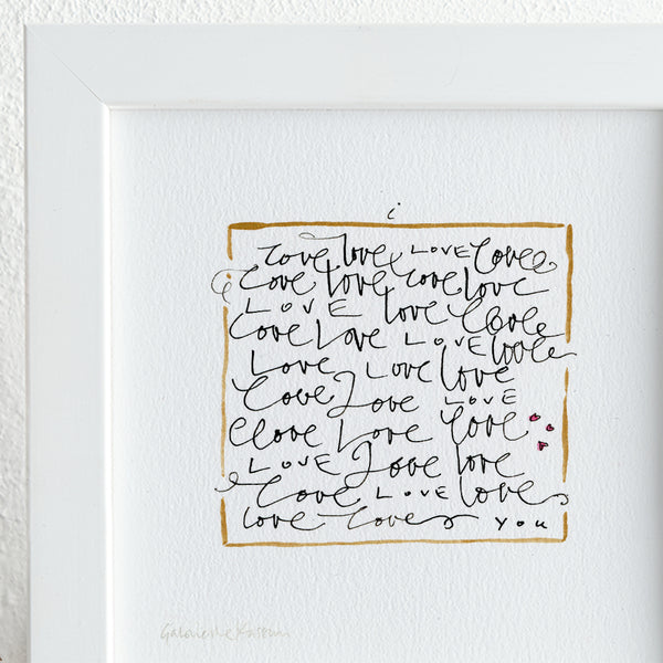 'I Love, Love, Love...You' Framed Original Art
